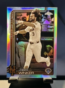 2025 Topps cromo Jesse Winker refractor sepia #180 New York Mets SP - Imagen 1 de 2