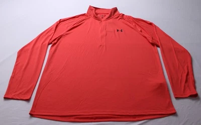 Under Armour Men's ½ Zip Long Sleeve UA Tech 2.0 Top CG2 Red Solstice Size 2XL - Image 1 of 4
