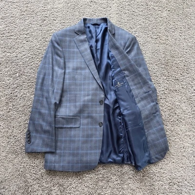 NUEVO Blazer Brooks Brothers REGENT FIT Hombres 40 R Azul Gris Cuadros 100% LANA Chaqueta  Foto 1 de 4