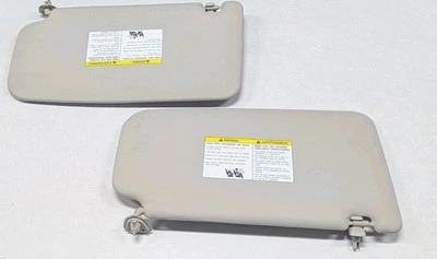 2009-2014 Nissan Cube Driver & Passenger Side Sun Visor Pair Set Lite Gray Vinyl - Image 1 of 4