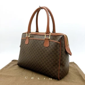 CELINE Handbag Macadam Pattern PVC Dark Brown 22×30×13cm - Picture 1 of 24
