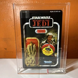 Han Solo Trench Coat Plain Lapel Star Wars 77 Back-B Kenner 1983 AFA GRADED 85 - Picture 1 of 4