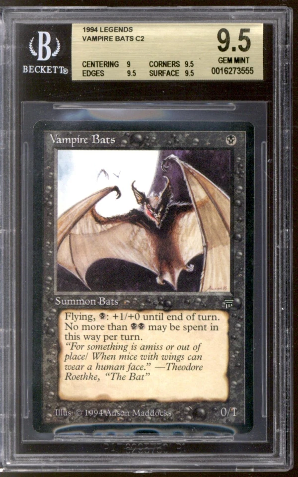 Magic MTG Legends Vampire Bats BGS 9.5 (9, 9.5, 9.5, 9.5) GEM MINT - Image 1 of 1