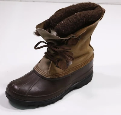 Sorel Bighorn Marrón Verde Forrado de Vellón Goma Invierno Botas de Nieve para Hombres 11 Foto 1 de 4