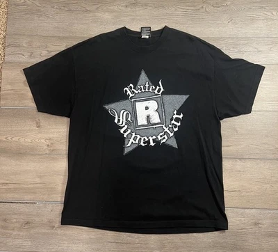WWE Edge Mens T-Shirt Black Size 2XL Rated R Superstar May Contain Double Sided - Image 1 of 4