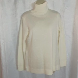Vtg Pendleton Cashmere Ivory Womens Sweater Turtleneck See Pics - Hole, Pilling - Picture 1 of 9