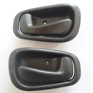 For 98-02 Toyota Corolla Chevy Pizm Inside Black Left Right Door Handle 2Pcs - Picture 1 of 4