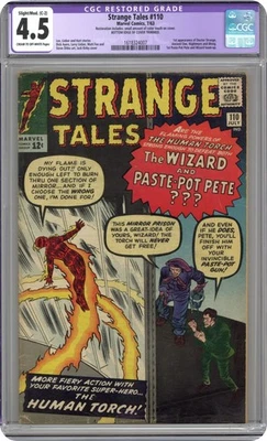 Strange Tales #110 CGC 4.5 RESTORED 1963 1618324007 1st app. Doctor Strange - Image 1 of 2