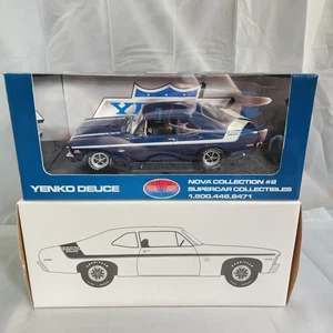 GMP Supercar Collectible 1970 Chevy Yenko Deuce Nova 350 1:18 Diecast Car Blue - Picture 1 of 23