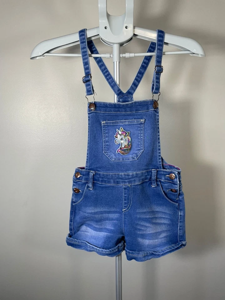 Enterizo De Mezclilla Para Niña Joven. Color Azul - Imagem 1 de 4