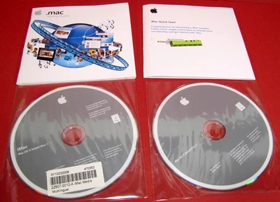 iMac Computers OS X Install Disc 1 & 2 Version 10.4.7 2006 w/ instructions NEW - Image 1 of 2
