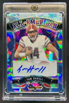 2022 Leaf Valiant Sam Howell All American Auto Platinum Blue Crystal RC #5/7 - Image 1 of 2