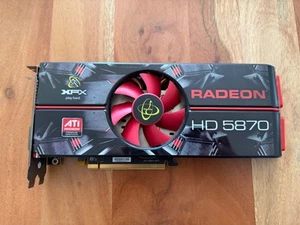XFX play hard ATI Radeon HD 5870 PCI-E 1GB DDR5 DP HDMI Dual DVI Graphics Card - Picture 1 of 5