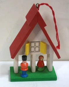 Vintage Christian Ulbricht Weihnachtsschmuck Wetterhaus Mann Frau Germany - Bild 1 von 10