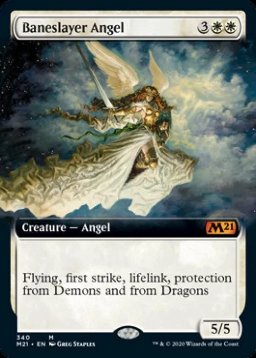 Baneslayer Angel (Extended Art) -Foil Near Mint MTG Magic 2021 Core Set - Image 1 of 1