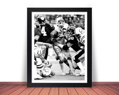 Fotografía enmarcada de Jack Lambert Pittsburgh cortina de acero - 8x10 11x14 (W2) Foto 1 de 4