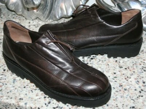 PAUL GREEN LOAFERS BOOTS WOMENS SHOES SIZE 6-6.5 BROWN LEATHER 3.5 UK UNISEX - Picture 1 of 6