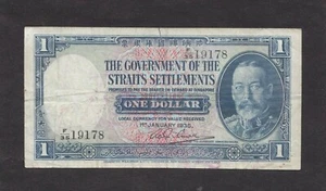 Straits Settlements 1 dólar P-16b 1935 en muy buen estado + lavado - Imagen 1 de 2