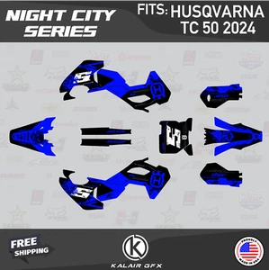 Graphics Kit for Husqvarna Mini TC50 (2024) TC 50 Night-city - BLUE - Picture 1 of 6
