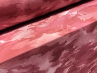 Tecido de elastano elástico rede malha elétrica, por metro - Estampa camuflada - Rosa - Imagem 1 de 3