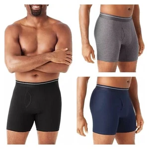Calzoncillo boxer elástico de algodón 5 Member's Mark para hombre con mecha de humedad frontal mosca ropa interior - Imagen 1 de 14