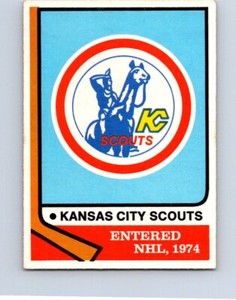 VINTAGE HOCKEY CARD O-PEE-CHEE 1974 KANSAS CITY SCOUTS TEAM LOGO CARD  NO789 