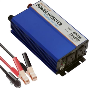 600W Power Inverter,Peak 1200 Watt, Car 12V DC to 110V AC Converter 4.8A Quick C - Picture 1 of 6