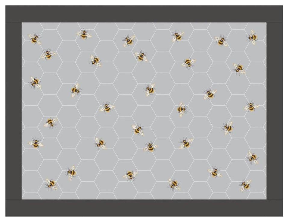 Busy Bee Faux Leather Lap Tray Bean Bag Padded TV Dinner Laptop Drinks Serving - Image 1 of 4