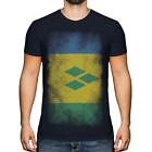 SAINT VINCENTS AND THE GRENADINES FADED FLAG MENS T-SHIRT TEE TOP ST. VINCENT