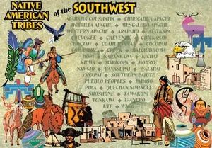 Postal continental de las tribus nativas americanas del suroeste - Imagen 1 de 2