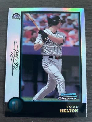 1998 Bowman Chrome Todd Helton REFRACTOR Colorado Rockies #119 - Image 1 of 2