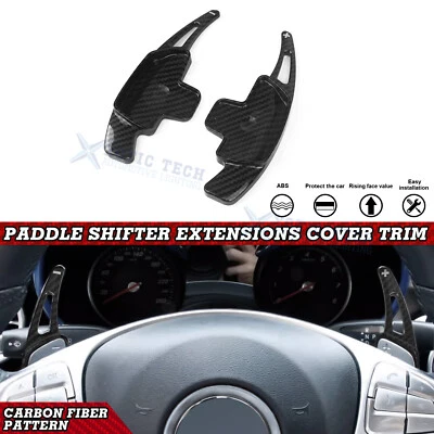 Carbon Fiber ABS Paddle Shifter Extension For Mercedes Benz C E S GLA GLC Class — 第 1/4 张图片