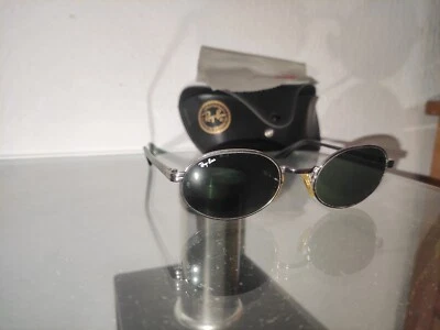 Rare Ray-Ban Sidestreet Oval Silver Grey W2187 51mm B&L USA Bausch Lomb Vintage - Image 1 of 4