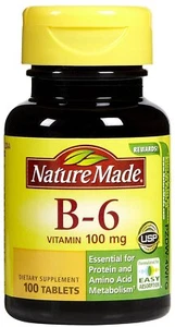 Nature Made Vitamin B6 100 mg Tabs, 100 ct - Picture 1 of 2