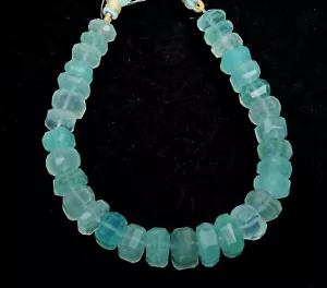 8 Zoll Strang 10-15 mm Chalcedon facettierte Trommelform Edelstein Perlen 30 Stück - Bild 1 von 4