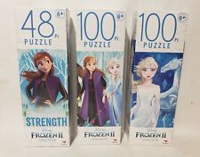 2 New- Disney Frozen II Puzzles - 100 PC Olaf 48 PC Anna and Elsa-ages 6