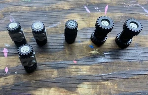 Lego Wheel Axles And Tires. 7 Total.  - Picture 1 of 5