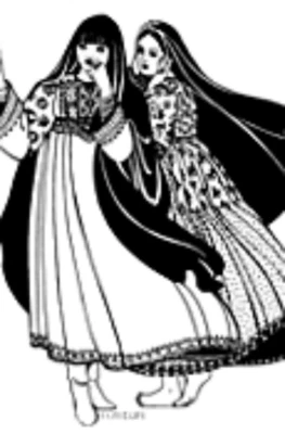 Folkwear Afghan Dress #107 Sewing Pattern (Pattern Only) folkwear107 - Imagem 1 de 3