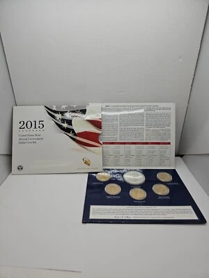 2015 U.S. Mint Annual Uncirculated Dollar Coin Set 6 Dollar Coins & 1 ASE in OGP - Image 1 of 3