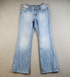 Womens Size 6 Bootcut Studded Flap Pockets Classic Y2K Avril Code Bleu Denim - Picture 1 of 9