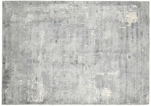 Handloom Vintage 230x160 Handgewebt Teppich 160x230 Grau Abstrakt Handarbeit Ori - Picture 1 of 8