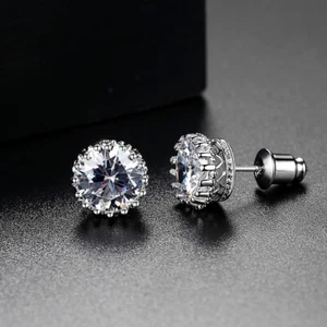 Damen Ohrringe Ohrstecker Rhodiniert Zirkonia AAA Kinder Ohrschmuck Modeschmuck - Bild 1 von 4