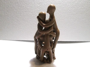 Escultura abstracta MCM arte popular terracota arcilla gente familia estatua - Imagen 1 de 6