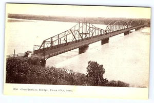 Combination Bridge Souix City Iowa Postcard C386 - Picture 1 of 2