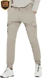 Men'S Waterproof Hiking Pants, Slim Fit Cargo Joggers, Stretch Quick Dry Outdoor - Picture 1 of 6