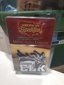 American Expedition Metal Auto Emblem American Elk - Picture 1 of 3