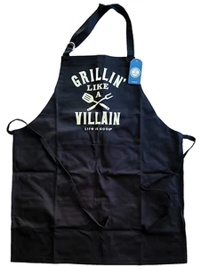 Life Is Good Apron GRILLIN LIKE A VILLAIN Adult Unisex Adjustable D Ring Pockets - Picture 1 of 7
