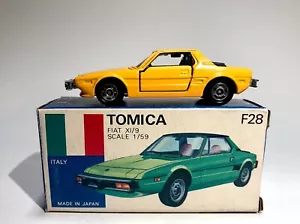 RARE TOMICA F28 Blue Box FIAT XI/9 Scale 1/59 1977 Made in JAPAN - Picture 1 of 18