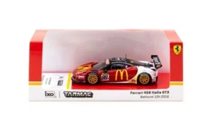 TARMAC WORKS X IXO MODELS FERRARI 458 ITALIA GT3 BATHURST 12H 2016 IDE EXCLUSIVE - Picture 1 of 3