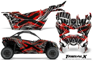 KIT DE GRÁFICOS CAN-AM BRP MAVERICK X3 CREATORX CALCOMANÍAS TRIBALX CM ROJO-PLATA - Imagen 1 de 1